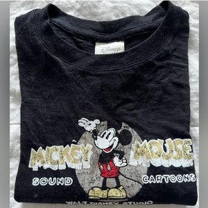 NWT Mickey Mouse Disney Studios XS Black Tee
